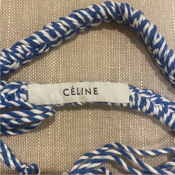 Rare Celine Net Blue Knit Fisher Bag. Bag by Phoebe Philo - Picture 4 of 15